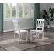 Naples White 42" Extendable Dining Table Set of 3