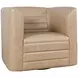 GT Brown Upholstered Swivel Accent Chair
