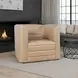 GT Brown Upholstered Swivel Accent Chair