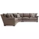 Keirnan Brown Leather 3 Piece Modular Sectional with Pillows