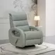 Gunter Robyn Mint Green Leather Swivel Glider Recliner