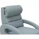 Gunter Troy Robin Blue Leather Swivel Glider Power Recliner with Power Lumbar and USB Charging