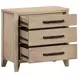 Breckenridge Medium Brown 3 Drawer Nightstand with USB Charging and LED