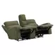 Traxton Jasper Moss 79" Zero Gravity Triple Power Reclining Loveseat with Tilt Console and USB Charging