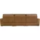 Live Beautifully Brown Leather 3 Piece Modular Power Reclining Optimus Sectional with Power Headrest