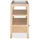 Greenvale Butternut 4 Door Glass Top Sideboard