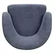 Harmony Thatch Blue Upholstered Swivel Glider Accent Chair