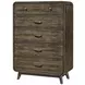 Rex Walnut 5 Drawer Chest