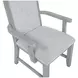 Fiona Mist Gray Upholstered Dining Arm Chair Set of 2