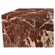 Rosa Rosso Levanto Square Marble Top Accent Table