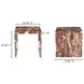 Rosa Rosso Levanto Square Marble Top Accent Table