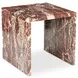 Rosa Rosso Rectangular Marble Top Occasional Table Set