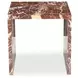 Rosa Rosso Rectangular Marble Top Occasional Table Set