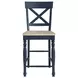 Darcy Beige and Midnight Blue Extendable Rectangular Counter Height Dining Room Set