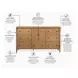 Chatham Warm Maple 7 Drawer Door Dresser