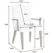 Oakridge Medley White Upholstered Dining Arm Chair