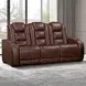 Chester Brown Power Reclining Living Room Set with USB Charging and LED