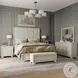 Luciana Semi Transparent Creamy White California King Upholstered Panel Bed