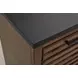 Kallari Warm Brown and Black Credenza with Desk Return