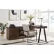 Kallari Warm Brown and Black Credenza with Desk Return