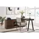 Kallari Warm Brown and Black Credenza with Desk Return