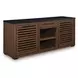 Kallari Warm Brown and Matte Black 2 Door Credenza