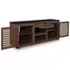 Kallari Warm Brown and Matte Black 2 Door Credenza