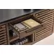 Kallari Warm Brown and Black Credenza with Desk Return