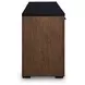 Kallari Warm Brown and Matte Black 2 Door Credenza