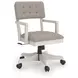 Robbinsdale Light Gray Upholstered Home Office Desk Chair