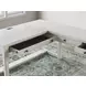 Robbinsdale Antique White L Shaped Home Office Desk with USB Charging