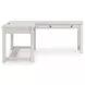 Robbinsdale Antique White L Shaped Home Office Desk with USB Charging