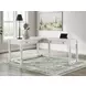 Robbinsdale Antique White L Shaped Home Office Desk with USB Charging