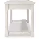 Robbinsdale Antique White L Shaped Home Office Desk with USB Charging