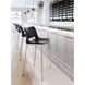 Ace Black And Brushed Stainless Steel Bar Stool Set Of 2