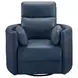 Arcadia Vintage Navy Leather Swivel Glider Power Recliner with USB Charging