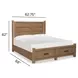 Plum Creek Sierra Brown Queen Storage Panel Bed