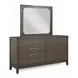 Grainstone Sable 8 Drawer Sellers Dresser with Rectangular Landscape Mirror