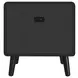 Nebula Black Square Smart End Table