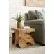 Hidden Treasures Light Stain Square Root Side Table
