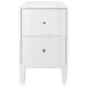 Hammond Matte White Lacquer Soft Close Side Table