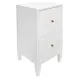 Hammond Matte White Lacquer Soft Close Side Table