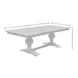 Hampton White 96" Extendable Rectangular Dining Table