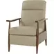 Hampton Shoreham Cream Leather Push Thru The Arms Recliner