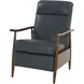 Hampton Roma Bluegray Leather Push Thru The Arms Recliner