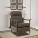 Hampton Oasis Walnut Leather Push Thru The Arms Recliner