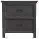 Brooklyn Charcoal 2 Drawer Nightstand with USB Charging
