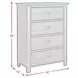 Brooklyn White 4 Drawer Chest