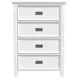 Brooklyn White 4 Drawer Chest
