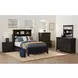 Brooklyn Charcoal Full Bookcase Storage Bed